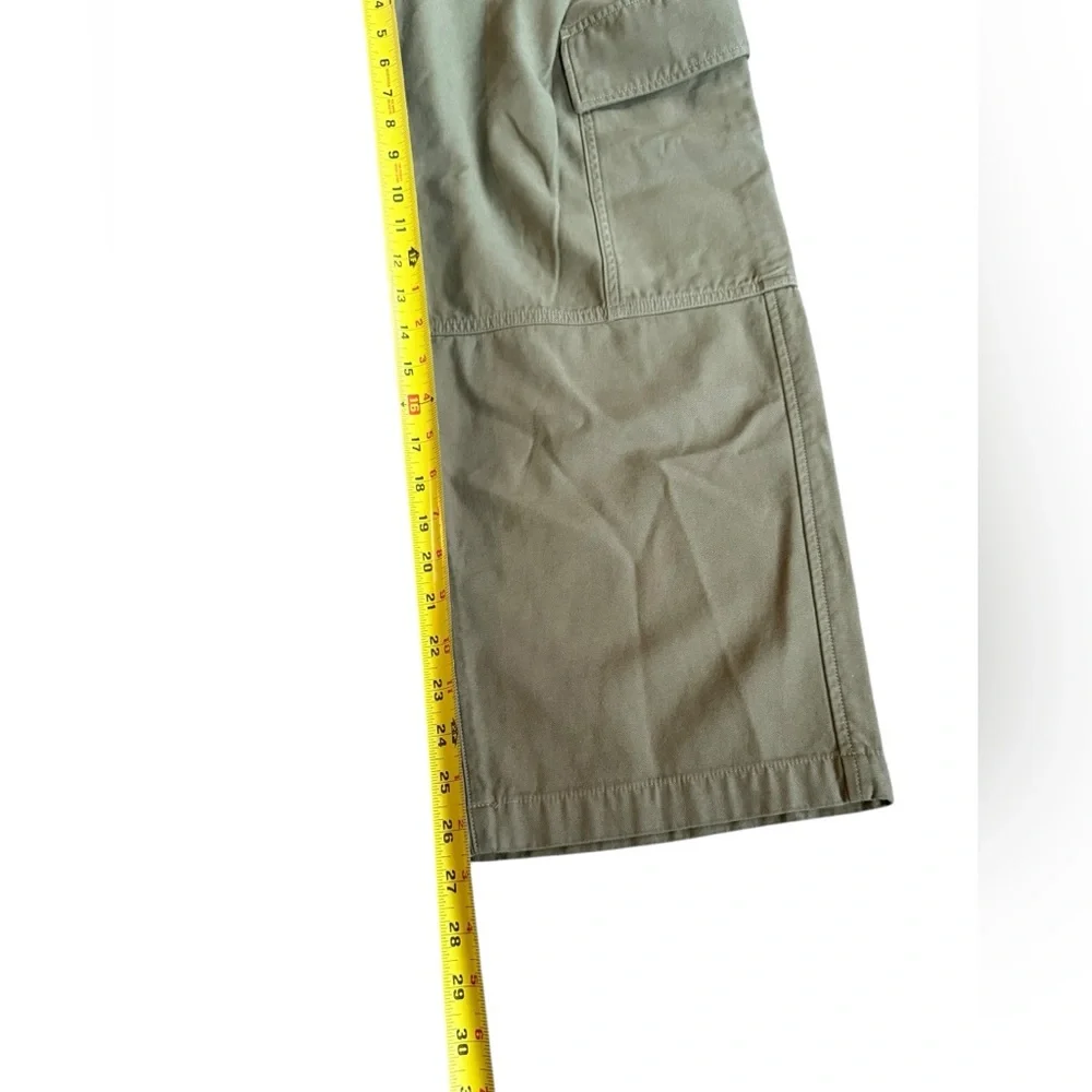Agolde Jericho Cropped Cargo Pants High Waisted Relaxed Fit Size 27 Green - Picture 8 of 11